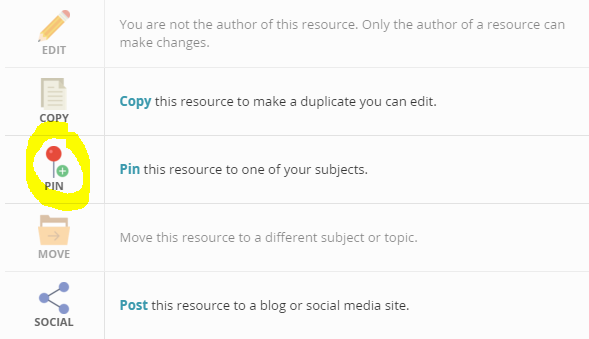 Pin resources new