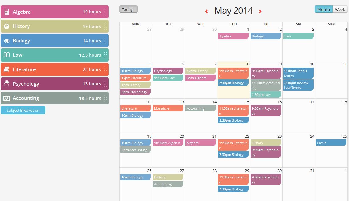 create revision timetable